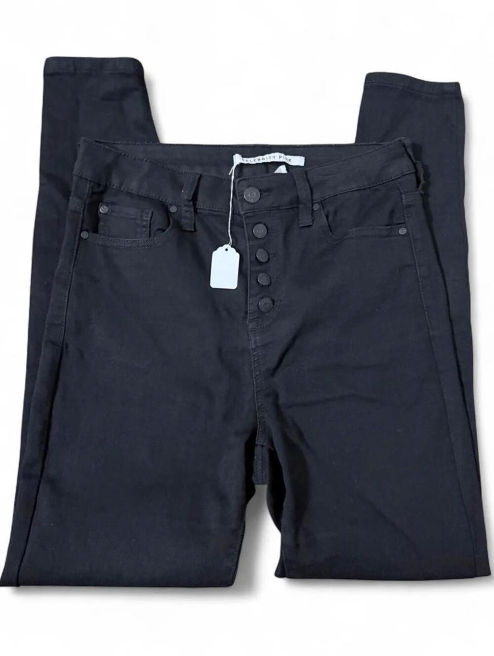 Y2K Grunge Alternative Black High-Waisted Skinny Jeans Size 7